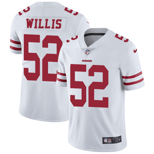Nike 49ers #52 Patrick Willis White Men's Stitched NFL Vapor Untouchable Limited Jersey